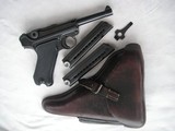 RARE 1940 CODE 42 "BLACK WIDOW" VARIATION LUGER FULL RIG W/2 MATCHING MAGS IN 99% ORIGINAL FINISH - 1 of 20