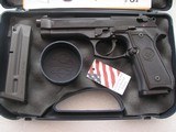 U.S. 9mm M9-BERETTA
U.S.A.- 65490 AS NEW, TEST FIRED ONLY, SLEEVE, CASE, PAPERS - 1 of 16