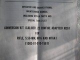 RARE US MILITARY ISSUE CONVERSION KIT (CAL. .22 RIMFIRE ADAPTER) M261 FOR M16 & M16A1 CAL.5.56 mm RIFLES - 3 of 14