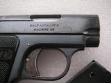 COLT VEST POCKET MODEL 1908-HAMMERLESS CALIBER .25ACP 1919 PRODUCTION PISTOL - 3 of 13