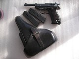 WALTHER
P 38 AC/42 IN LIKE NEW ORIGINAL 99% BEAUTIFUL BLUING FULL RIG 2 MAGS, HOLSTER - 1 of 20