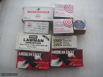 FEDERAL AMERICAN EAGLE 9mm AMMO FULL METAL JACKET 115 GR