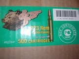 RUSSIAN .223 REM. (5.56 X 45mm) 62GR.HOLLO POINT 500 ROUNGS STEEL CASE AR223HP - 1 of 4