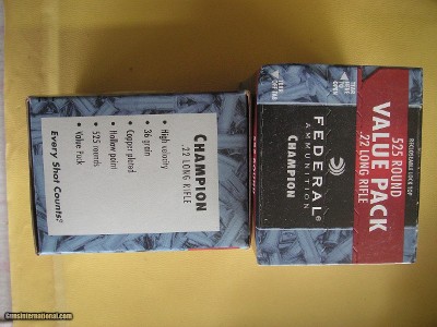 22 CALIBER RIMFIRE AMMO, FEDERAL, BROWNING AND CCI FOR SALE