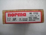 CALIBER 7.7 JAP. MADE BY NORMA
SWEDEN PRECISION MATCH GRADE AMMUNITION - 11 of 12