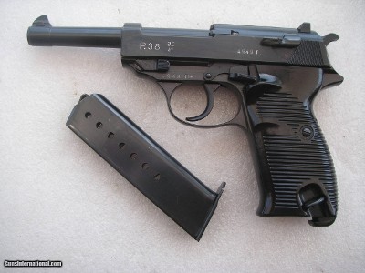 WALTHER P.38 AC/41 IN A VERY GOOD CONDITION, BRIGHT BORE, MATCHING MAGAZINE