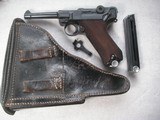 LUGER 1939 FULL RIG, HOLSTER IN RARE LIKE NEW ORIGINAL CONDITION WITH MATCHING S/N MAGAZINE - 1 of 20