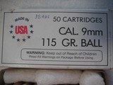 9 MM VINTAGE 3 PARCIAL BOXES OF 93 ROUNDS TOTAL - 14 of 16