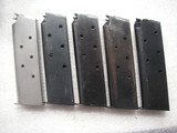 45 ACP 1911 5 MAGAZINES WITH ROUNDED FALLOWER, 4 BLUE FINISH AND 1 STAINLESS STEEL - 3 of 12