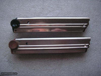 LUGERS NICKEL PLATED ERMA GERMAN PRODUCTION MAGAZINES IN LIKE NEW ORIGINAL CONDITION