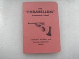LUGER MANUAL "THE PARABELLUM AUTHOMATIC PISTOL" - 1 of 6
