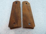 COLT 1911A1 WOOD GRIPS ORIGINAL FACTORY PRODUCTION IN LIKE NEW CONDITION - 8 of 16