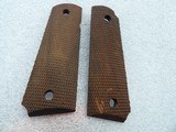 COLT 1911A1 WOOD GRIPS ORIGINAL FACTORY PRODUCTION IN LIKE NEW CONDITION - 14 of 16