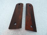COLT 1911A1 WOOD GRIPS ORIGINAL FACTORY PRODUCTION IN LIKE NEW CONDITION