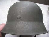 WW2 NAZI'S SS HELMET IN EXCELLENT ORIGINAL PRSTINE CONDITION WITH SINLE DECOL 1943 DATED - 12 of 19