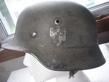 WW2 NAZI'S 1941 MILITARY HELMET IN GOOD ORIGINAL CONDITION SIZE 57 - 2 of 20