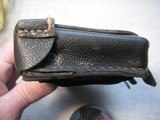 WW2 NAZI'S TRIPLE LEATHER MILITARY BELT AMMO PAUCHES IN EXSELLENT ORIGINAL CONDITION - 6 of 11