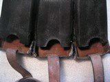 WW2 NAZI'S TRIPLE LEATHER MILITARY BELT AMMO PAUCHES IN EXSELLENT ORIGINAL CONDITION - 10 of 11