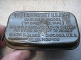 WW2 1942 DATED FIRST AID POCKET US ARMY IN THE BELT CASE IN ORIGINAL UNOPEN CONDITION - 3 of 11