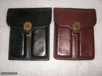WW1 US MILITARY 1911 MAGAZINES LEATHER BELT CASES IN EXCELLENT ORIGINAL CONDITION