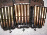 WW2 NAZI'S TRIPLE LEATHER MILITARY BELT AMMO PAUCHES WITH 30 ROUNDS NAZI'S AMMO - 16 of 16