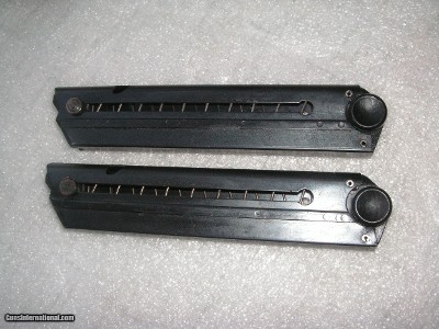 LUGER 8 ROUNDS MAGAZINES AND LEATHER CASE REPRODUCTION VERY GOOD QUALITY