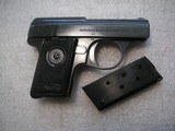 WALTHER MODEL 9 VEST POCKET, THE SMALLEST PISTOL IN CALIBER .25 ACP IN MINT ORIGINAL CONDITION - 2 of 7