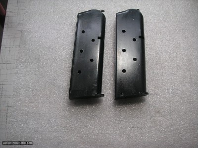 COLT 2 GENUINE OFFICERS MODEL 6 ROUNDS MAGAZINES IN LIKE NEW ORIGINAL CONDITION