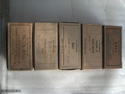 COLLECTIBLE US MILITARY CALIBER .45 ACP FOR SALE