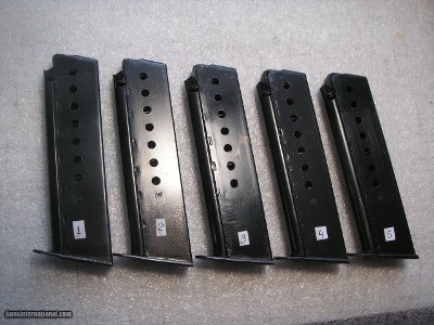 NAZI'S WW2 P38 JVD STAMPED 5 MAGAZINES IN LIKE NEW FACTORY ORIGINAL CONDITION