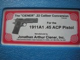 THE "CIENER" .22 LR CALIBER CONVERSION LIKE NEW CONDITION - 16 of 17