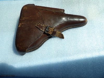 WW2 COMMERCIAL LUGER BEUATIFUL BROWN HOLSTER
