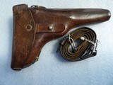 VINTAGE SWISS ARMY EARLY LUGER HOLSTER & STRAP