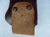 REVOLVER LEATHER HOLSTER .22
4 3/4 MARKED - 9 of 13