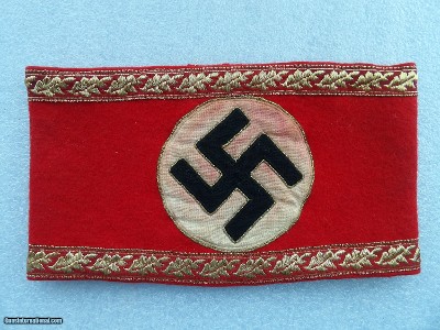 AUTHENTIC WWII ALMOST MINT NAZI UNIFORM ARMBANDS