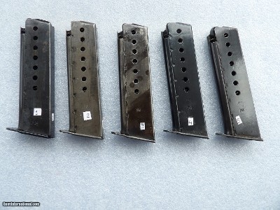 P.38 WW2 JVD FIVE MAGAZINES IN VERY GOOD CONDITION