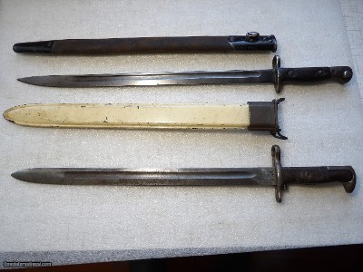 US M1905 SPRINGFIELD RIFLE 2 RARE BAYONETS