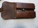 2 US ARMY 1913 DATED COLT 1911 LEATHER MAG POUCHES - 8 of 14