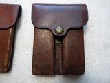 2 US ARMY 1913 DATED COLT 1911 LEATHER MAG POUCHES - 6 of 14