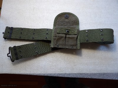 US MILITARY 1952 M-1 CARBINE POUCH AND BELT LIKE NEW