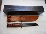 KA-BAR USMC KNIFE AND LEATHER SHEATH NEW CONDITION - 1 of 18