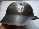 NAZI'S SS HELMET IN EXCELLENT ORIGINAL CONDITION - 4 of 10