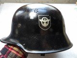 NAZI'S POLICE 2 M-34 ORIGINAL DOUBLE DECAL HELMETS - 13 of 20