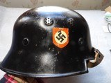 NAZI'S POLICE 2 M-34 ORIGINAL DOUBLE DECAL HELMETS - 2 of 20