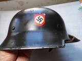 NAZI'S POLICE RARE ALLUMINUM HELMET IN GOOD SHAPE - 1 of 15