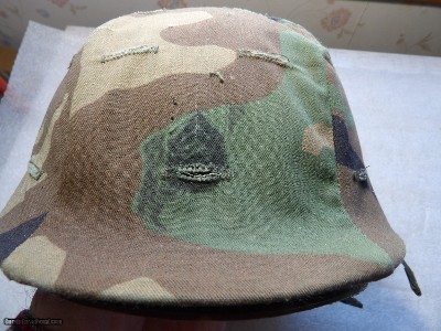 KOREAN WAR USMC M1 WITH FROG SKIN COVER HELMET