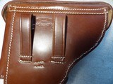 LUGER 1916 DATED NEW BROWN LEATHER HOLSTER - 3 of 11