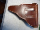 LUGER 1916 DATED NEW BROWN LEATHER HOLSTER - 2 of 11