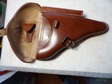 LUGER 1916 DATED NEW BROWN LEATHER HOLSTER - 9 of 11