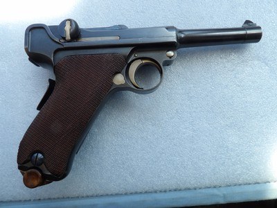 VERY RARE 1902 AMERICAN EAGLE FAT BARREL LUGER, FIRST 9mm CALIBER MADE.